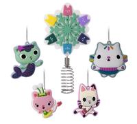 Hallmark Gabby's Dollhouse - Decoración para árbol de Navidad en Miniatura de 5 Pulgadas y Mini Adornos, Juego de 5, inastillable