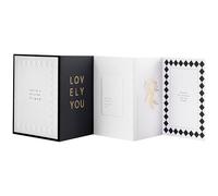 Hallmark Hall & Co - Tarjeta de agradecimiento para amigo con mini tarjeta, recuerdo e impresión, diseño en relieve, color blanco