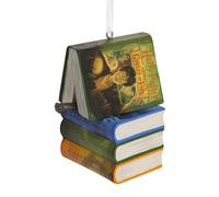 Hallmark Harry Potter - Adorno Colgante de Libros y Varita, decoración de árbol, Adorno Colgante de Resina, Adorno Colgante de Navidad, Regalos para Navidad