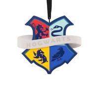 Hallmark Hogwarts - Adorno de Escudo de la casa, decoración de árbol de Harry Potter, plástico, Adorno Colgante, Regalos para Navidad, Gryffindor, Slytherin, Ravenclaw, Hufflepuff