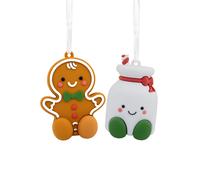 Hallmark - Juego de 2 adornos navide os magn ticos de pl stico ""Better Together"" (pan de jengibre y leche) (0001HGO3026)