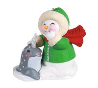 Hallmark Keepsake Adorno de Navidad 2022 con Fecha del año, muñeco de Nieve y narval de Snow Buddies