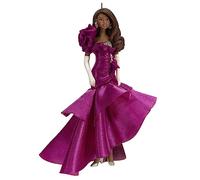 Hallmark Keepsake Adorno de Navidad 2023, colección Barbie Rosa, Adorno de Porcelana y Tela 2023, Regalos para Ella