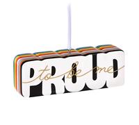 Hallmark Keepsake Adorno de Navidad 2023, Orgulloso de ser mí, Arco Iris LGBTQIA, Regalo de Orgullo