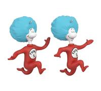 Hallmark Keepsake Adornos navideños 2024, el Gato del Dr. Seuss, el Gato en el Sombrero uno y lo Dos, Set de 2, Regalos para fanáticos del Dr. Seuss