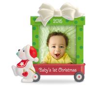 Hallmark Keepsake Baby's First 2016 """"Beary Cute Dated Picture Frame H