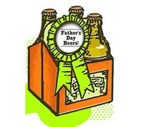 Hallmark Mini tarjeta del día del padre - Diseño de botellas de cerveza troqueladas