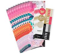 Hallmark Papel de seda floral con calcomanías (10 hojas de pañuelo, 4 hojas de calcomanías) para cumpleaños, agradecimiento, regalos de anfitriona