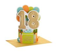 Hallmark Paper Wonder Collection - Tarjeta de cumpleaños 3D desplegable para 18º cumpleaños