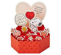 Hallmark Paper Wonder - Mini tarjeta de San Valentín, diseño 3D rojo de Snoopy y Woodstock
