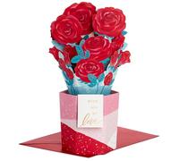 Hallmark Paper Wonder Romántica Pop Up Tarjeta del día de San Valentín Ramo de flores (Rosas)