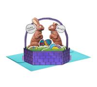 Hallmark Paper Wonder Shoebox - Divertida tarjeta desplegable de Pascua (conejitos de chocolate) para niños, amigos, familiares