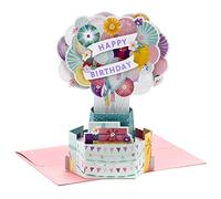 Hallmark Paper Wonder - Tarjeta de cumpleaños desplegable para mujer (globos de flores)