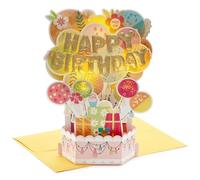 Hallmark Paper Wonder - Tarjeta de cumpleaños emergente (explosión de globo de Mylar de cumpleaños feliz)