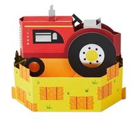 Hallmark Paper Wonder - Tarjeta de felicitación para cualquier ocasión, diseño de tractor de granjero rojo en 3D