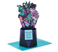 Hallmark Paper Wonder - Tarjeta desplegable de villanos de Disney (celebración) para cumpleaños, Halloween, graduaciones, felicitaciones