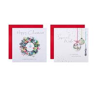 Hallmark Paquete múltiple de tarjetas de Navidad, tarjetas de caridad, paquete de 16 en 2 diseños clásicos de Lucy Cromwell