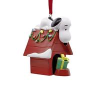 Hallmark Peanuts Snoopy on Holiday Doghouse - Adorno de Navidad