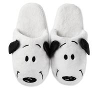 Hallmark Peanuts Snoopy Slippers, Pantuflas, Blanco, Negro, Size S/M (Fits up to UK Size 6)