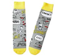 Hallmark Peanuts Snoopy Socks Calcetines, Algodón, poliéster, Nailon y Elastano, Gris, Amarillo, Blanco, Talla única