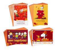 Hallmark Peanuts Tarjetas de Acciσn de Gracias Surtido Snoopy y Amigos (16 tarjetas surtidas con sobres)