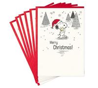 Hallmark Peanuts - Tarjetas de Navidad (6 tarjetas con sobres) Snoopy y Woodstock