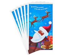 Hallmark Porta Dinero o Tarjetas Caoba (6 Tarjetas con Sobres) Papá Noel Negro con Reno