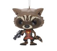 Hallmark Rocket Raccoon Funko Pop - Adorno de Navidad Colgante, Guardianes de la Galaxia de Marvel, decoración de árbol de Resina