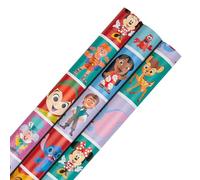 Hallmark Rollo de papel de regalo, paquete de 3 en 1, diseño de personajes de Disney, 2 m cada uno, cumpleaños, Navidad, multicolor