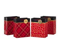 Hallmark Set de vacaciones (4 grandes de 13 pulgadas, 2 diseños) para bolsas de regalo de Navidad, paquete de impresión animal