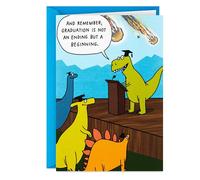 Hallmark Shoebox - Tarjeta de graduación divertida (comienzo de dinosaurios)