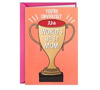 Hallmark Shoebox - Tarjeta divertida para el día de la madre de hijo o hija (trofeo de la mejor mamá del mundo)