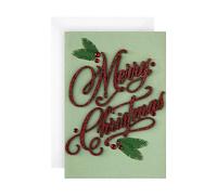 Hallmark Signature Collection - Tarjeta de Navidad, diseño tradicional de letras con efecto 3D