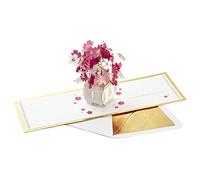 Hallmark Signature Paper Wonder Pop Up Card, ramo de pensamientos felices (tarjeta del día de enfermeras, apreciación del maestro, regalo para el trabajador de la salud)