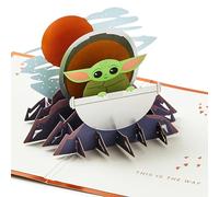 Hallmark Signature Paper Wonder Star Wars - Tarjeta desplegable para el Día del Padre, cumpleaños, felicitaciones, graduación (Baby Yoda)