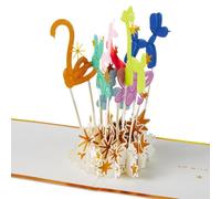 Hallmark Signature Paper Wonder - Tarjeta de cumpleaños desplegable con diseño de animales de globo