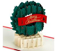 Hallmark Signature Paper Wonder - Tarjeta de Navidad (corona clásica)