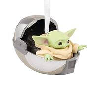 Hallmark Star Wars: El mandaloriano El niño en el cochecito de bebé flotante, adorno de Navidad, multicolor