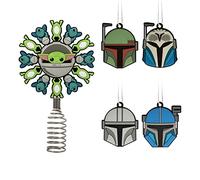 Hallmark Star Wars: The Mandalorian - Decoración para árbol de Navidad en Miniatura de 5 Pulgadas y Mini Adornos de 1.7 Pulgadas, Juego de 5, inastillables