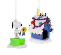 Hallmark Storied Moments, Adorno de Nieve, decoración de árbol de Cacahuetes, Adorno Colgante de Resina, Adorno Colgante, Regalos para Navidad