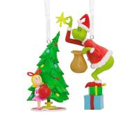 Hallmark Storied Moments, Adorno de The Grinch & Cindy Lou, decoración de árbol del Dr. Seuss, Adorno Colgante de Resina, Adorno Colgante de Navidad, Regalos para Navidad