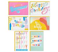 Hallmark Surtido de tarjetas de cumpleaños, 36 tarjetas con sobres (pasteles)