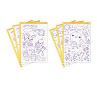 Hallmark Surtido de tarjetas de Pascua para niños, 6 tarjetas para colorear con sobres (pollito, conejo, pato)