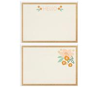 Hallmark Surtido de tarjetas en blanco con organizador, flores (50 tarjetas de notas con paneles planos con sobres)
