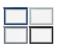 Hallmark Surtido de tarjetas en blanco y negro con organizador, rayas (40 tarjetas de notas con paneles planos con sobres)