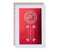 Hallmark Tarjeta de aniversario de 40 años, diseño clásico basado en texto