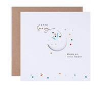 Hallmark Tarjeta de bebé con diseño contemporáneo con papel de semillas