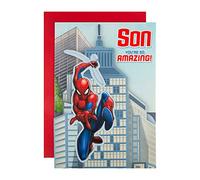 Hallmark Tarjeta de cumpleaños 3D para hijo, diseño de Spider-Man de Marvel