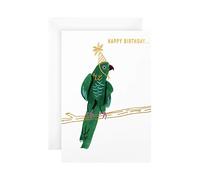 Hallmark Tarjeta de cumpleaños con texto en inglés "Good Mail", diseño de loros