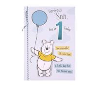 Hallmark Tarjeta de cumpleaños de 1 año para hijo, diseño de Winnie-The-Pooh